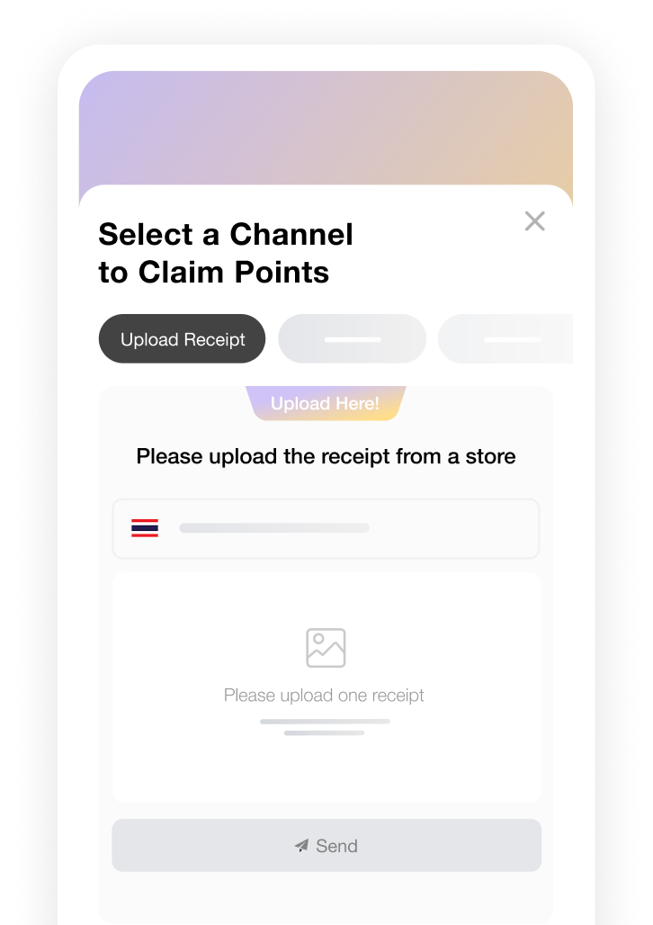 หน้าจอสะสมแต้มจาก Marketplace และช่องทางอื่น